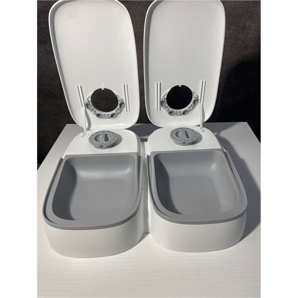 PetnessGo F7 Automatic 2-Meal Pet Feeder Timed Cat Dog Food Dispenser White